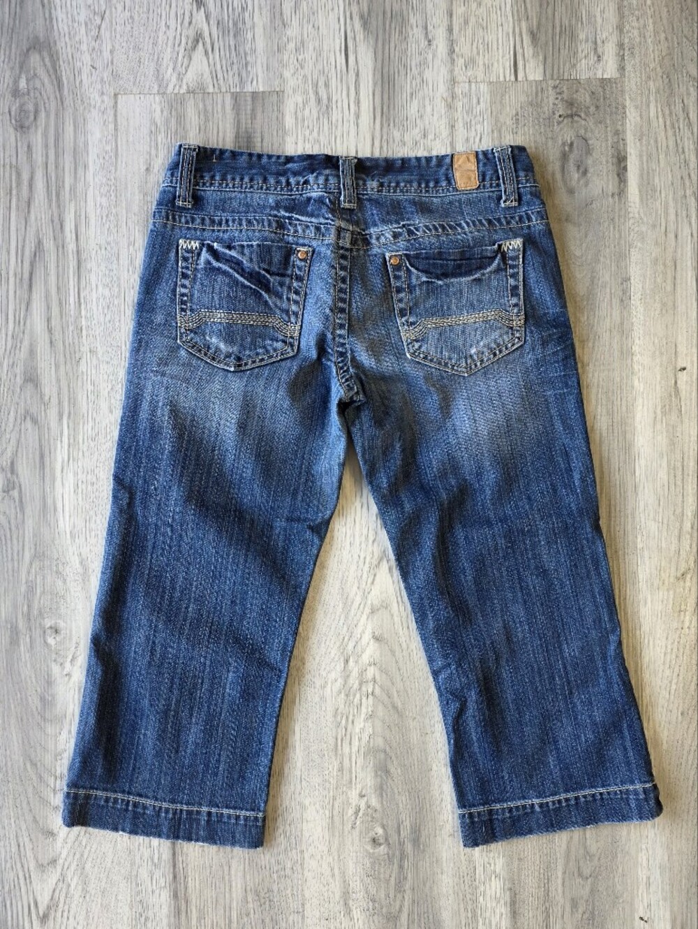 Maurices Dark Blue Distressed Cropped Jeans - Picture 11 of 12
